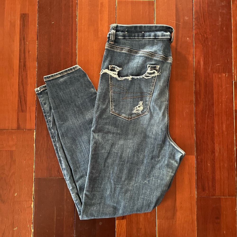 Dark Wash Curvy Hi Rise American Eagle Jeggings👖